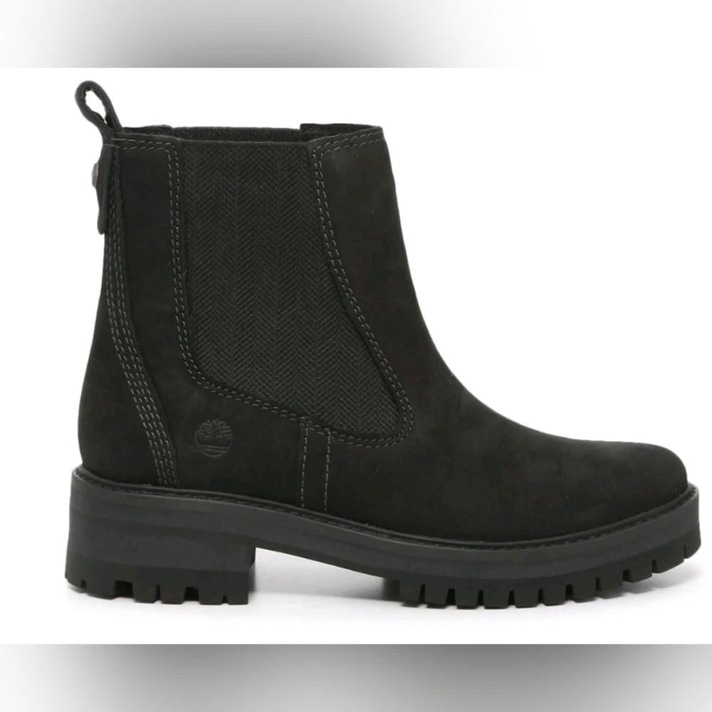 Timberland Black Chelsea Lug-Sole Ankle Boots
